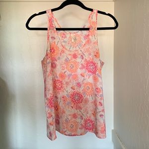 Nordstrom Frenchi Pink Floral Tank Top